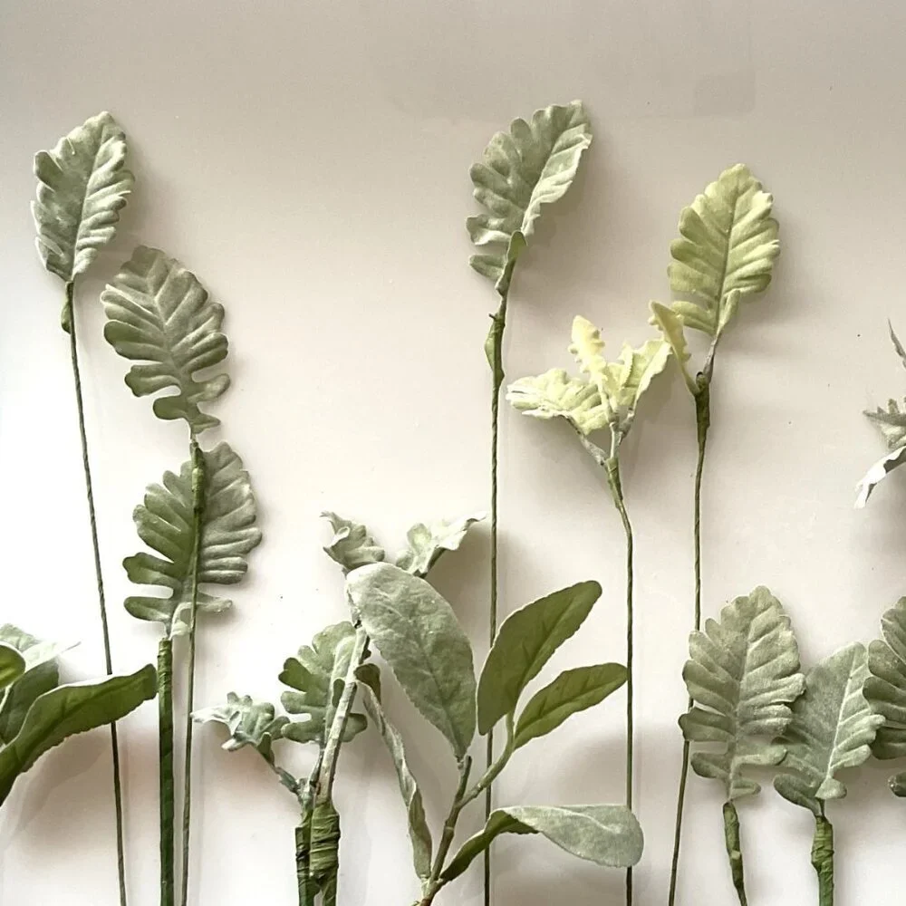 NEW DUSTY MILLER LAMBS EAR FOLIAGE ARTIFICAL PLANTS DIY CRAFTS HOLIDAY DÉCOR 16